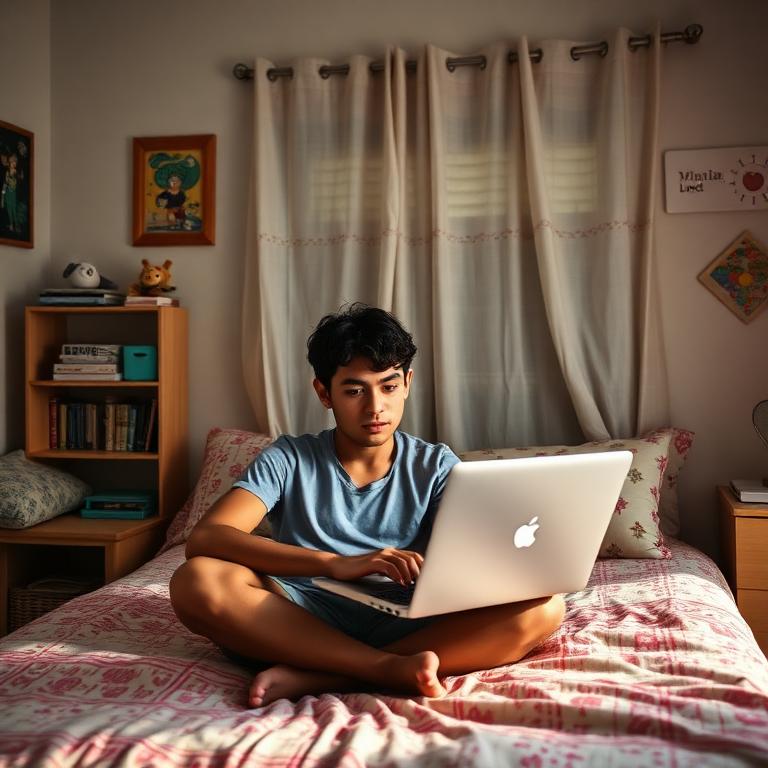 Mora com os pais ainda?